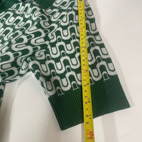 Maeve Short-Sleeve Collared Button-Front Knit Mini Dress Size L - Picture 14 of 15